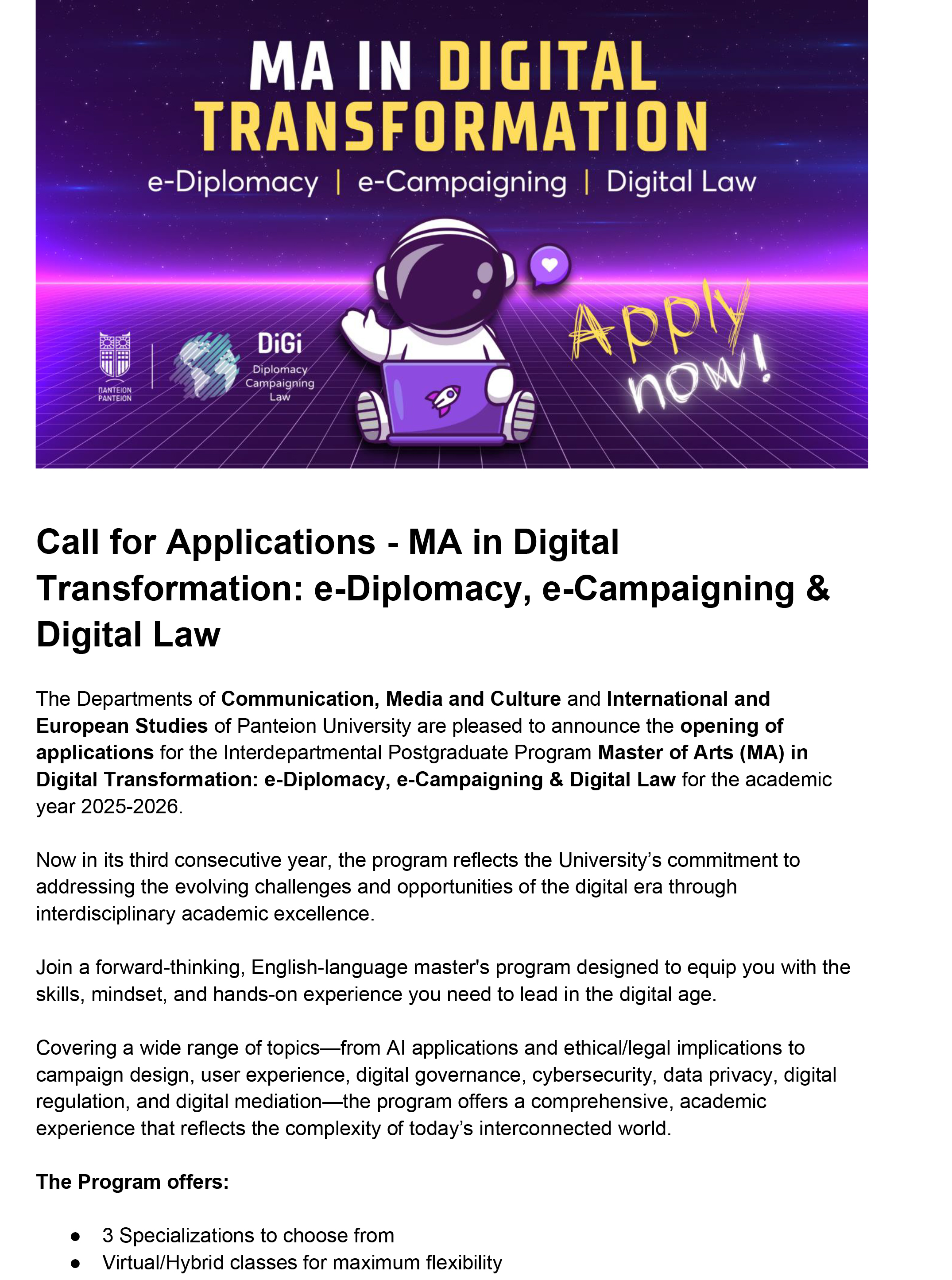 MA in Digital Transformation